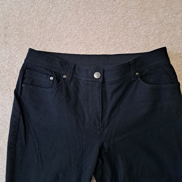 Chico's So Slimming Jeans Womens Size 6 (Chico's 0.5) Short Black Ankle Denim - Picture 2 of 10